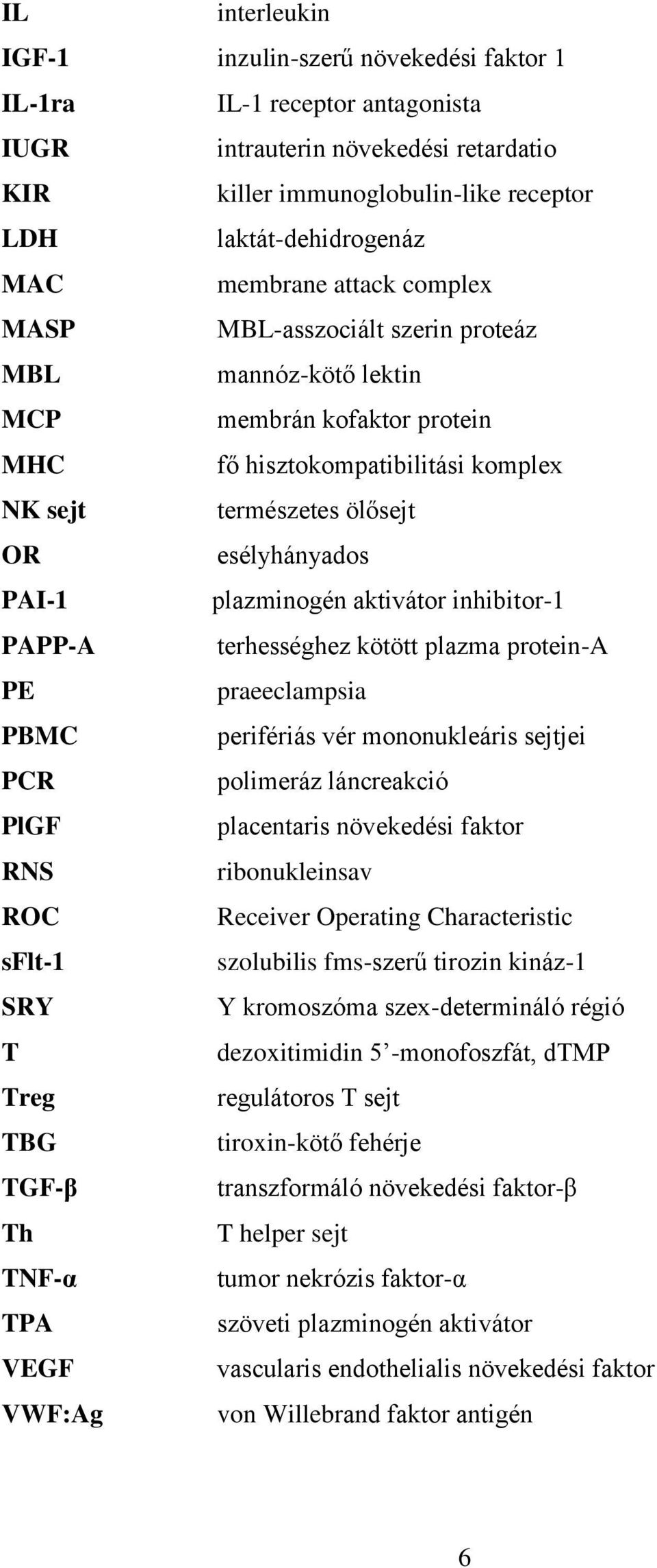 plazminogén aktivátor inhibitor-1 PAPP-A terhességhez kötött plazma protein-a PE praeeclampsia PBMC perifériás vér mononukleáris sejtjei PCR polimeráz láncreakció PlGF placentaris növekedési faktor