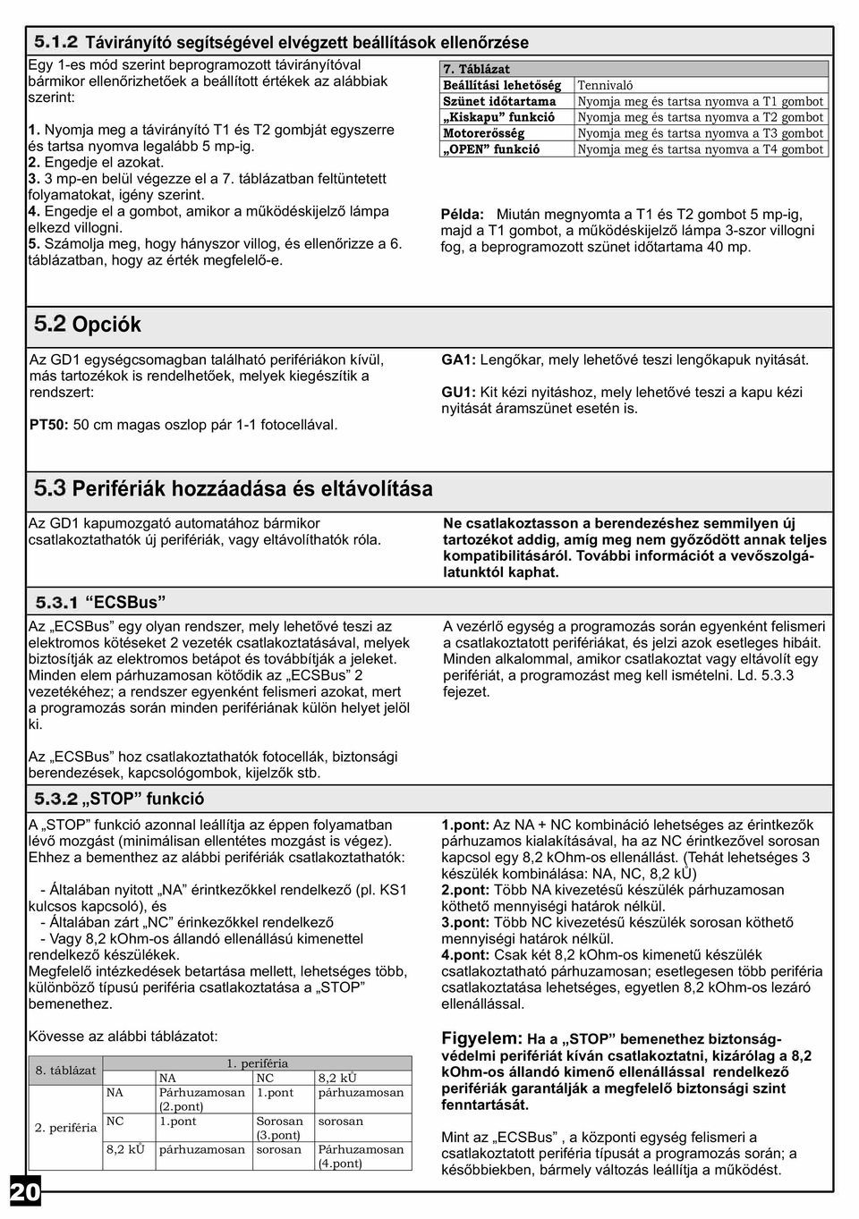 Engedje el a gombot, amikor a mûködéskijelzõ lámpa elkezd villogni. 5. Számolja meg, hogy hányszor villog, és ellenõrizze a 6. táblázatban, hogy az érték megfelelõ-e.