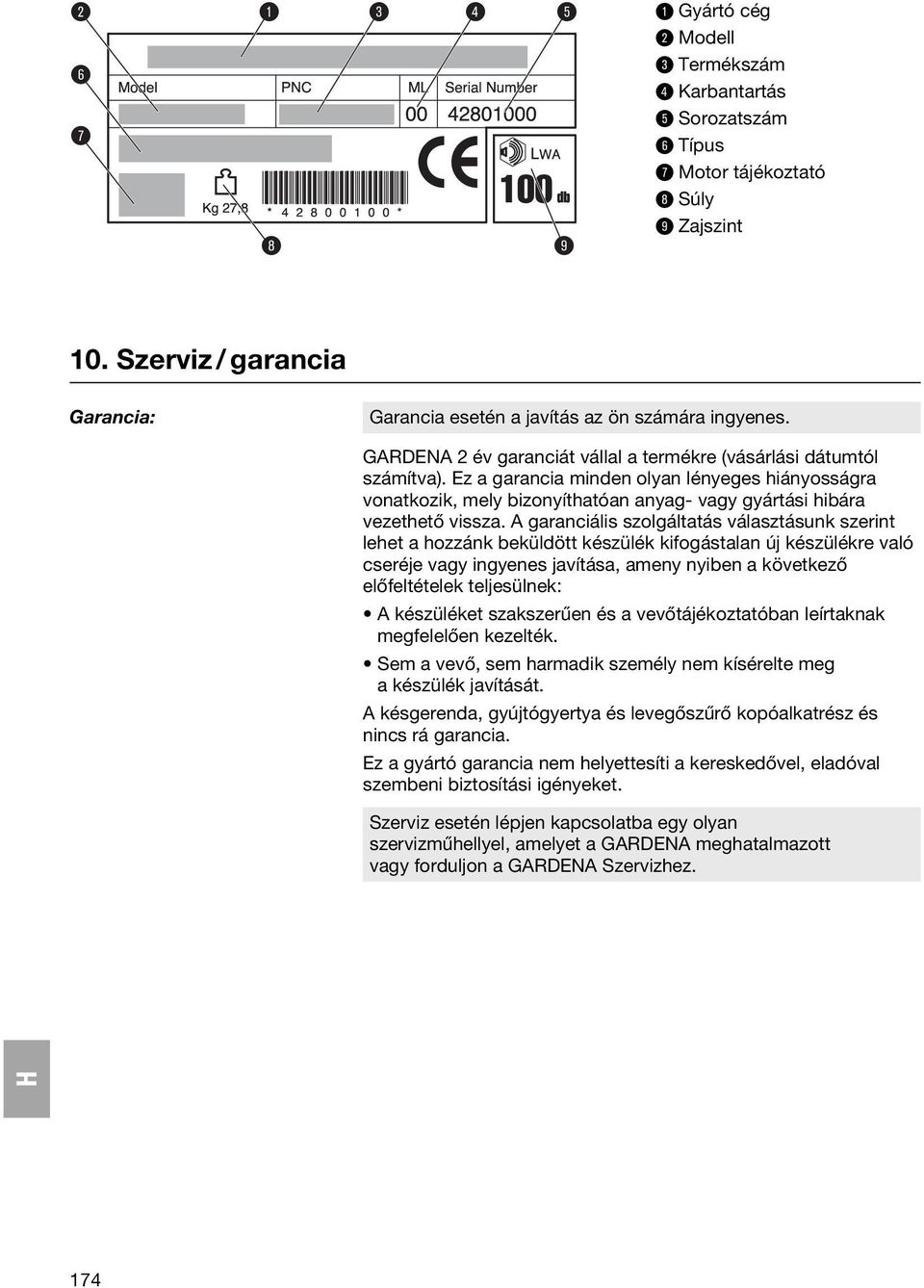 Ez a garancia minden olyan lényeges hiányosságra vonatkozik, mely bizonyíthatóan anyag- vagy gyártási hibára vezethető vissza.