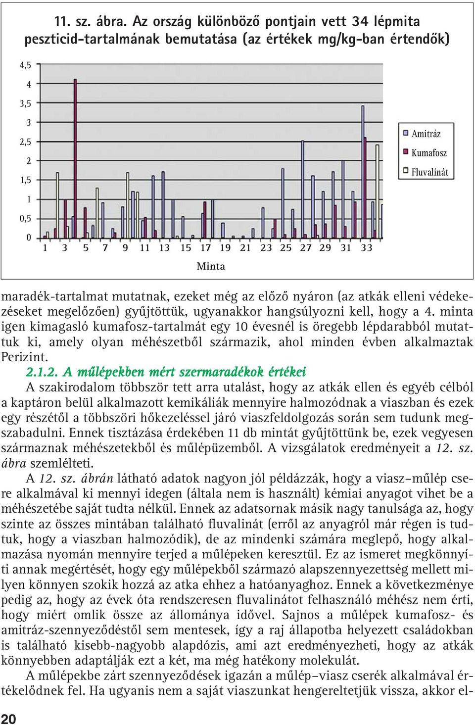 Kumafosz Fluvalinát maradék-tartalmat mutatnak, ezeket még az elõzõ nyáron (az atkák elleni védekezéseket megelõzõen) gyûjtöttük, ugyanakkor hangsúlyozni kell, hogy a 4.