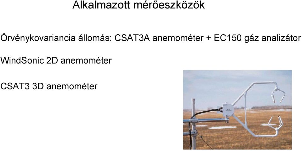 anemométer + EC150 gáz analizátor