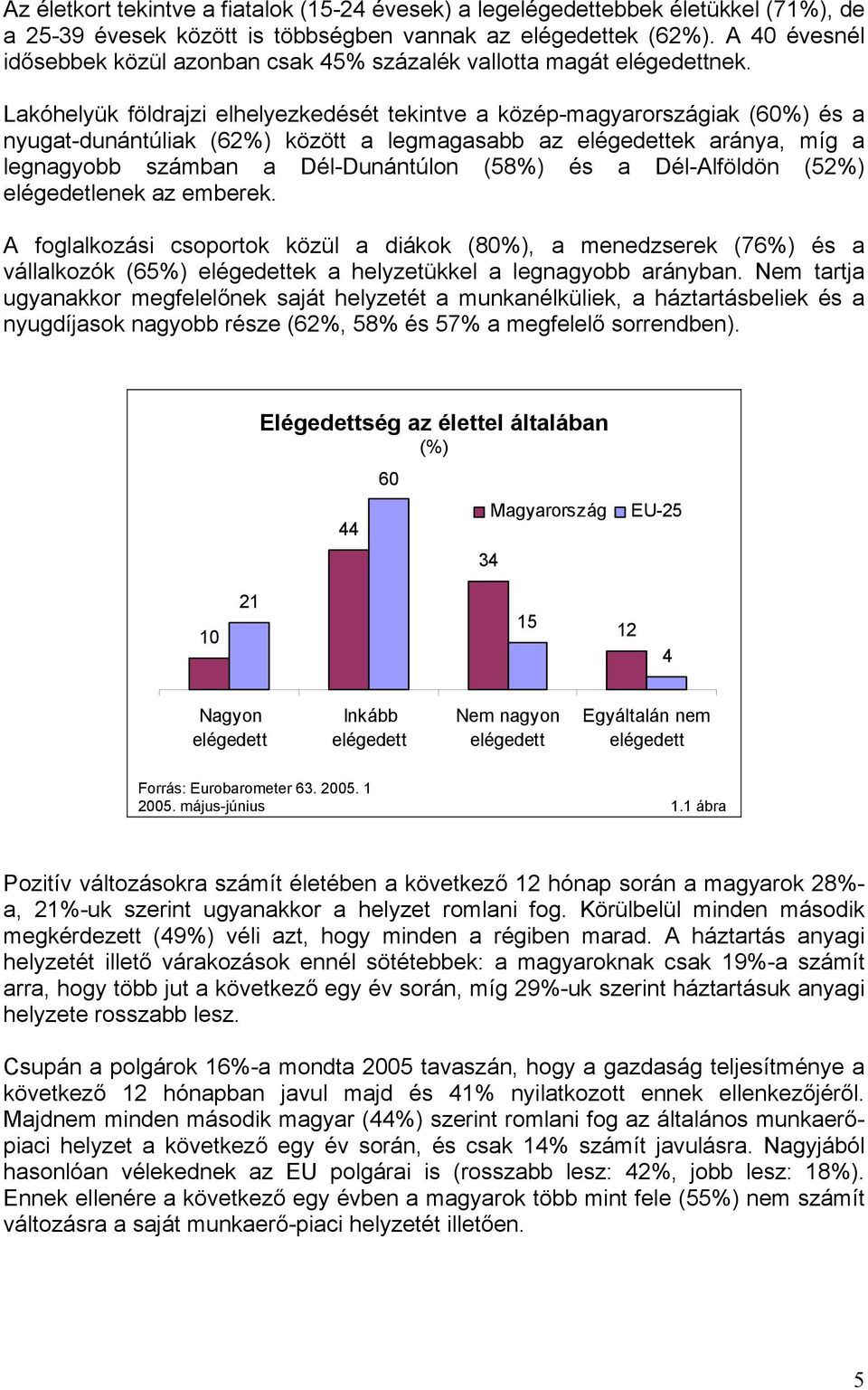 Lakóhelyük földrajzi elhelyezkedését tekintve a közép-magyarországiak (60%) és a nyugat-dunántúliak (62%) között a legmagasabb az elégedettek aránya, míg a legnagyobb számban a Dél-Dunántúlon (58%)