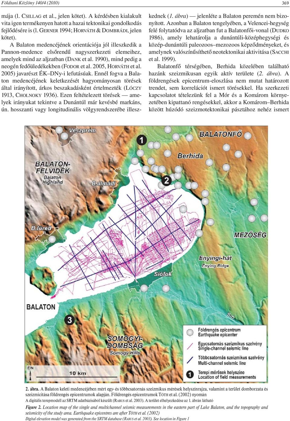 1990), mind pedig a neogén fedőüledékekben (FODOR et al. 2005, HORVÁTH et al. 2005) javarészt ÉK DNy-i lefutásúak.