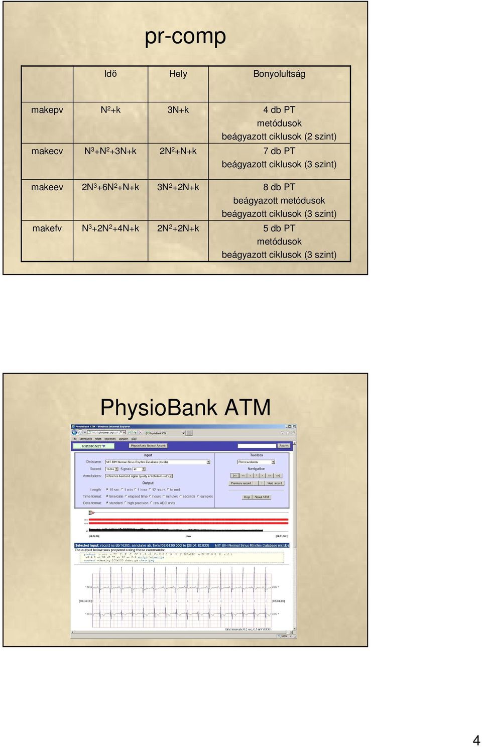 db PT makeev makefv 2N 3 +6N 2 +N+k N 3 +2N 2 +4N+k 3N 2 +2N+k 2N