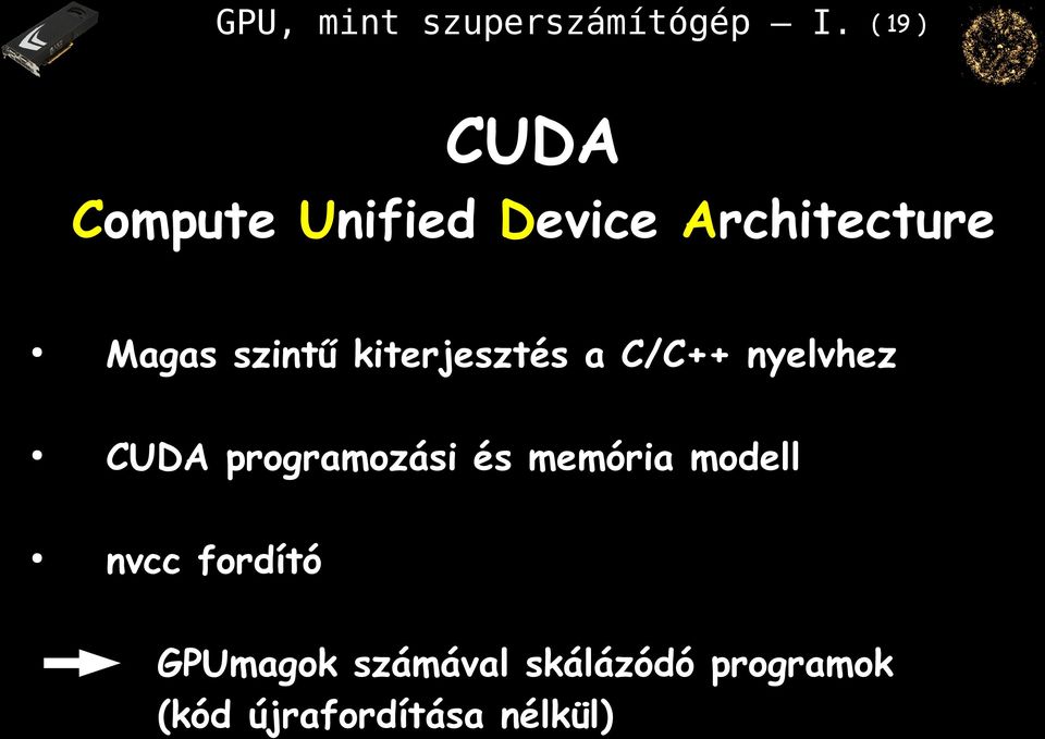 programozási és memória modell nvcc fordító