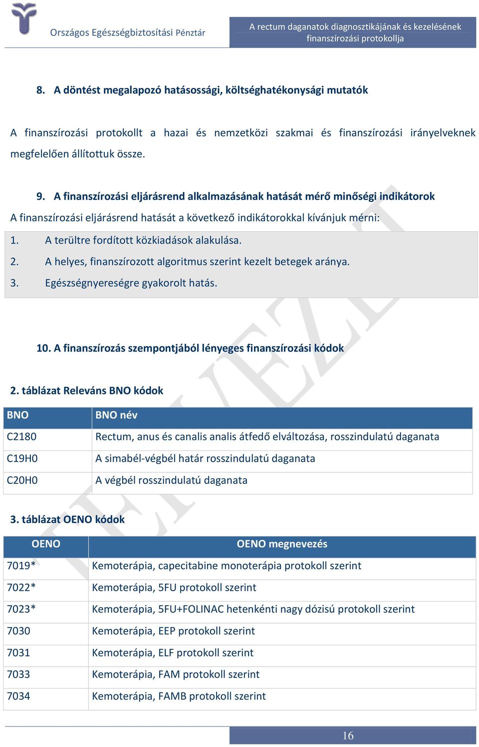 A terültre fordított közkiadások alakulása. 2. A helyes, finanszírozott algoritmus szerint kezelt betegek aránya. 3. Egészségnyereségre gyakorolt hatás. 10.