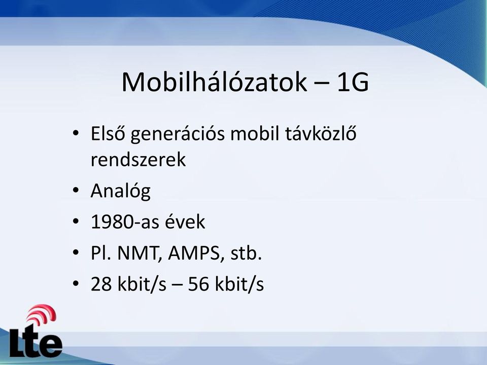 rendszerek Analóg 1980-as