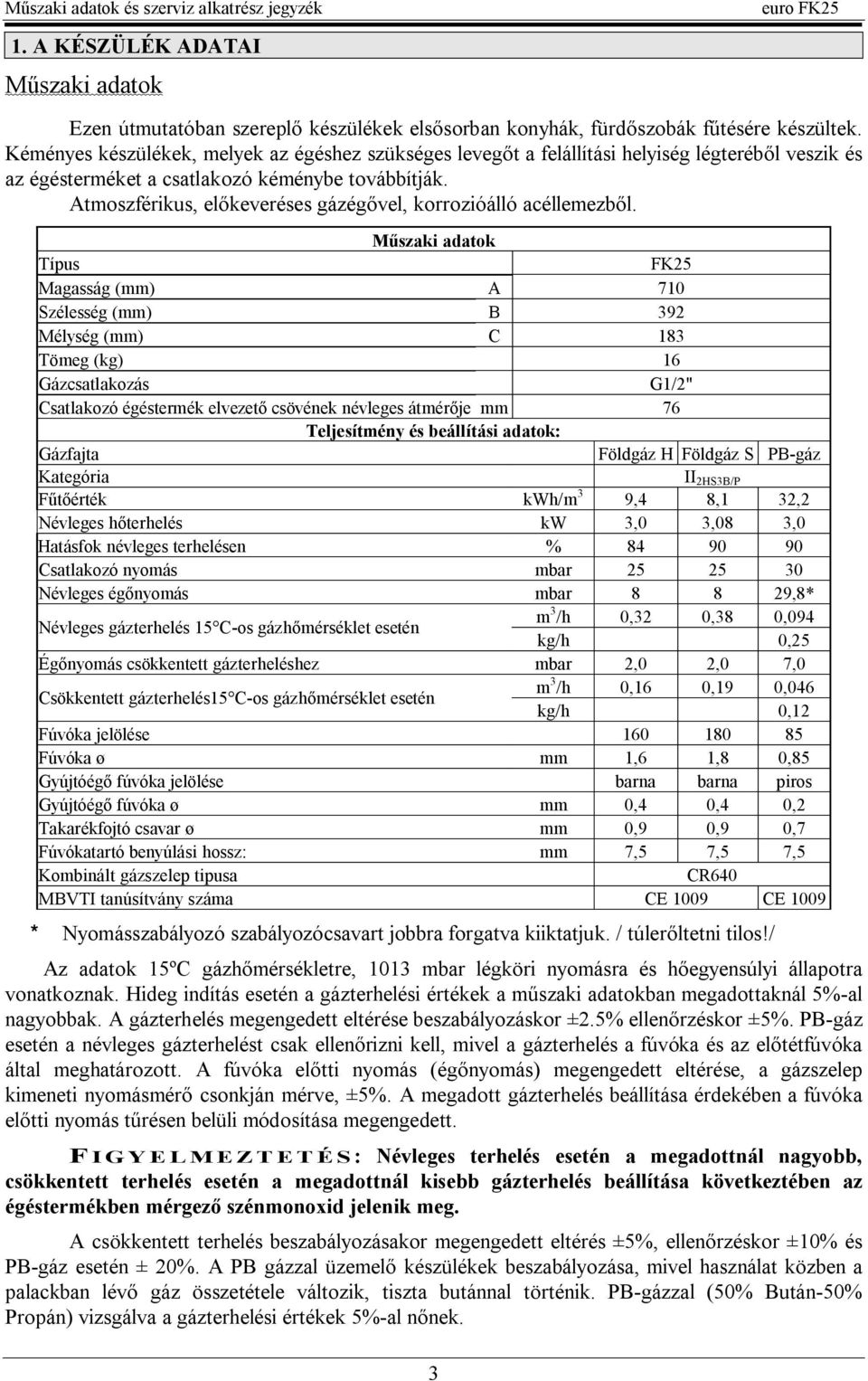 Atmoszférikus, el keveréses gázég vel, korrozióálló acéllemezb l.