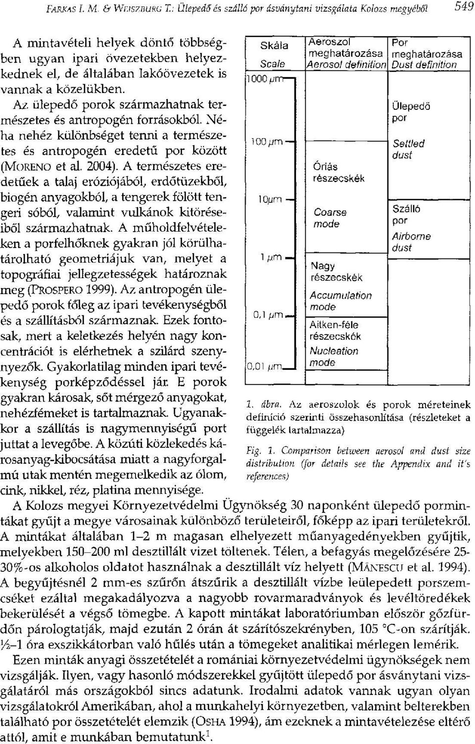 Az ülepedő porok származhatnak természetes és antropogén forrásokból. Néha nehéz különbséget tenni a természetes és antropogén eredetű por között (MORENO et al. 2004).