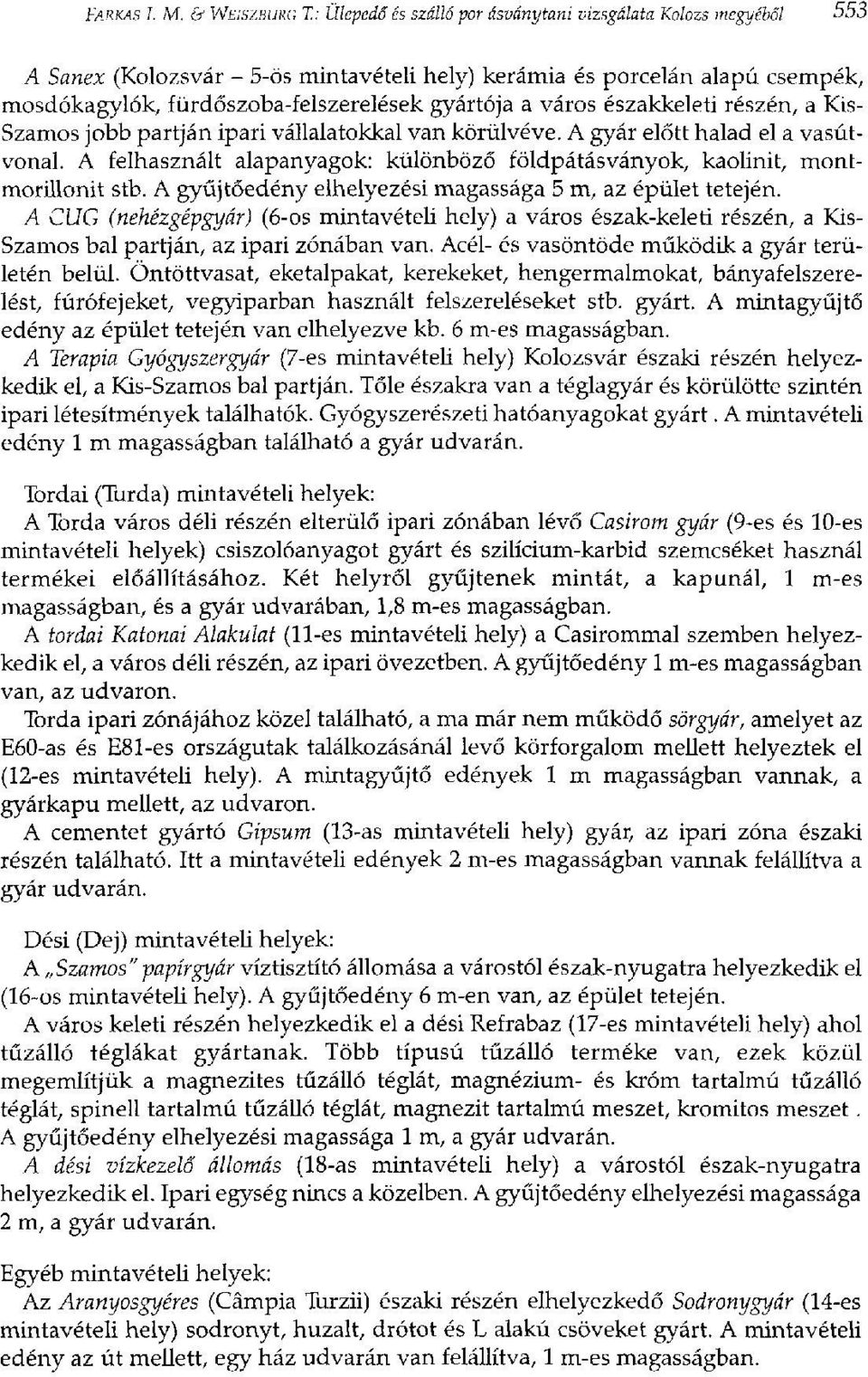 város északkeleti részén, a Kis- Szamos jobb partján ipari vállalatokkal van körülvéve. A gyár előtt halad el a vasútvonal.
