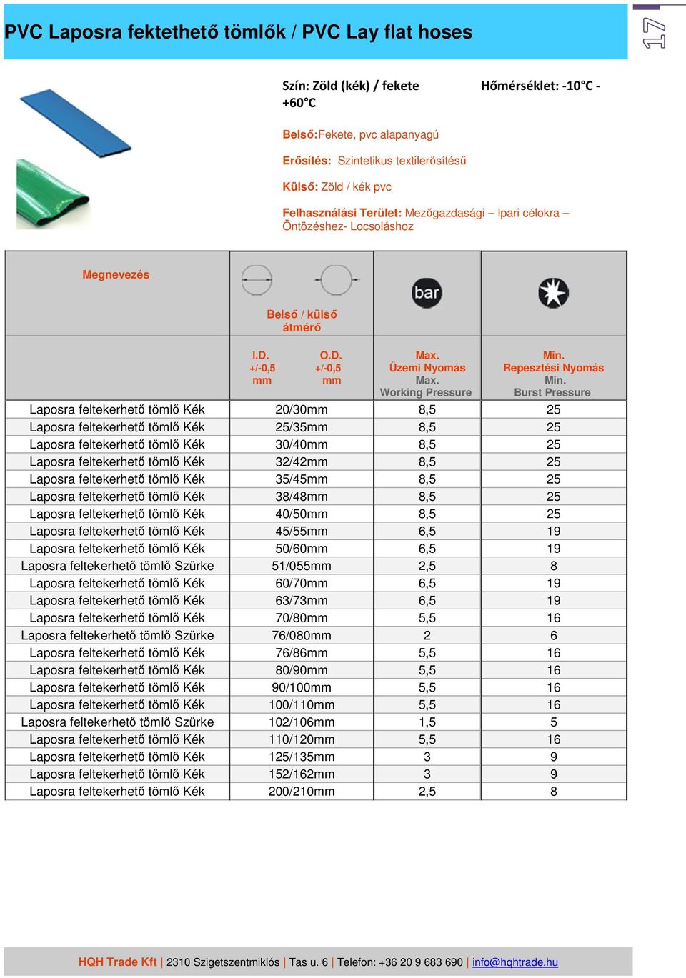 feltekerhető Kék 30/40mm 8,5 25 Laposra feltekerhető Kék 32/42mm 8,5 25 Laposra feltekerhető Kék 35/45mm 8,5 25 Laposra feltekerhető Kék 38/48mm 8,5 25 Laposra feltekerhető Kék 40/50mm 8,5 25 Laposra