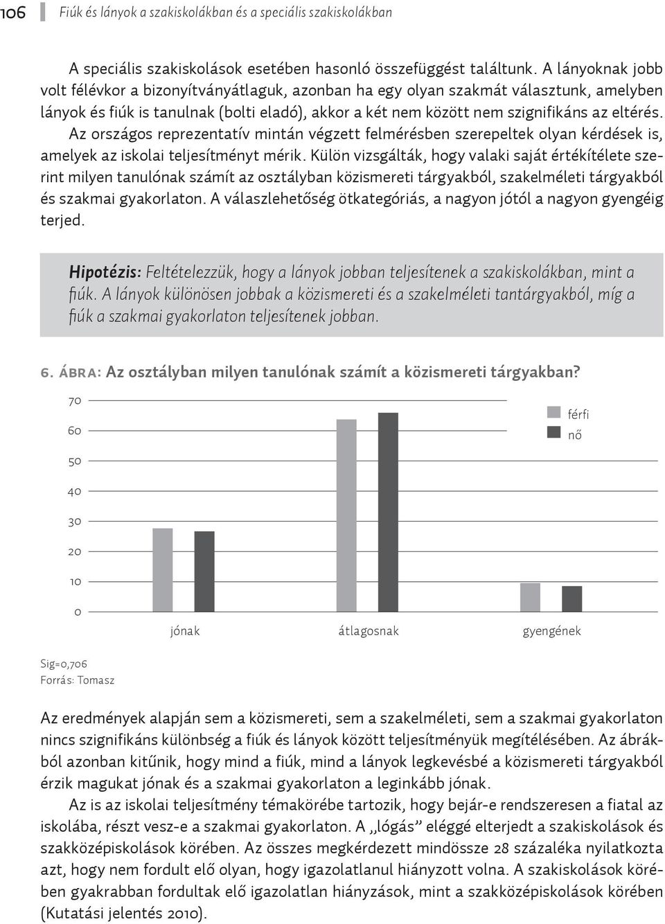 Az országos reprezentatív mintán végzett felmérésben szerepeltek olyan kérdések is, amelyek az iskolai teljesítményt mérik.