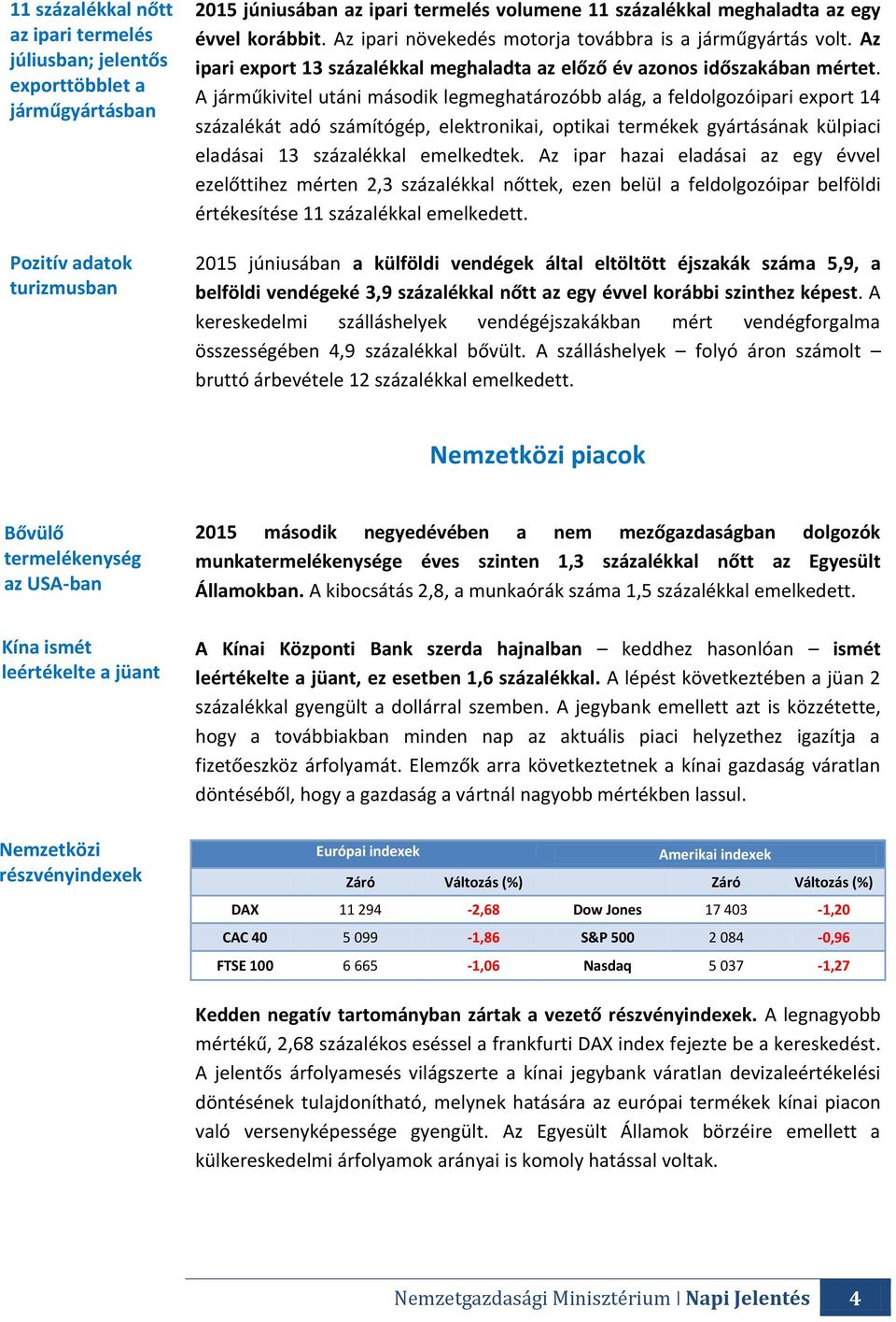 A járműkivitel utáni második legmeghatározóbb alág, a feldolgozóipari export 14 százalékát adó számítógép, elektronikai, optikai termékek gyártásának külpiaci eladásai 13 százalékkal emelkedtek.