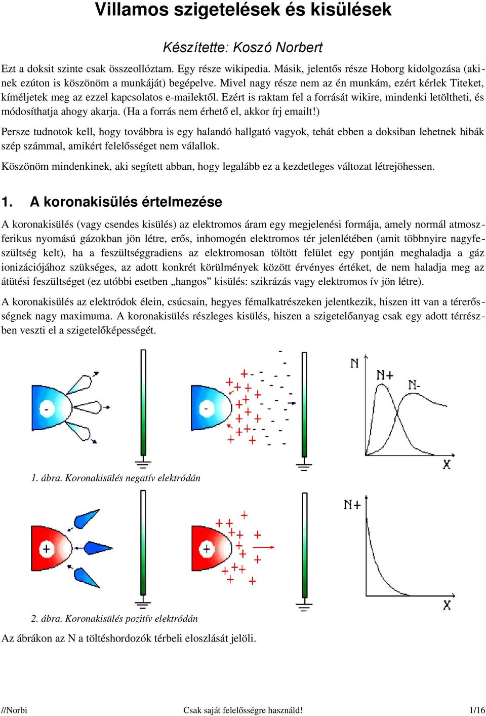 Villamos szigetelések és kisülések - PDF Ingyenes letöltés