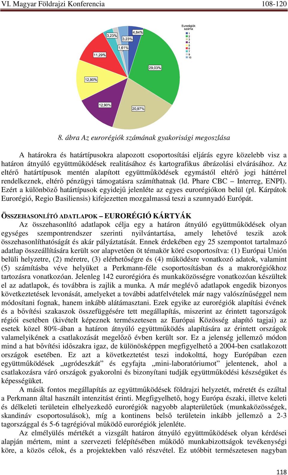 Phare CBC Interreg, ENPI). Ezért a különbözı határtípusok egyidejő jelenléte az egyes eurorégiókon belül (pl. Kárpátok Eurorégió, Regio Basiliensis) kifejezetten mozgalmassá teszi a szunnyadó Európát.