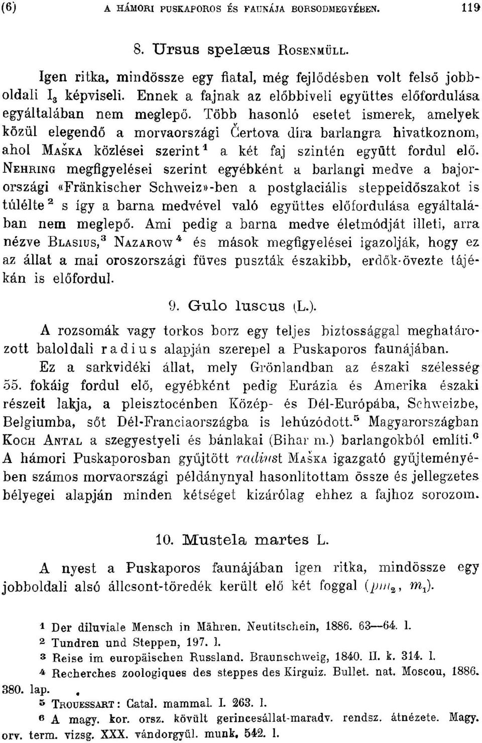 Több hasonló esetet ismerek, amelyek közül elegendő a morvaországi Certova uíra barlangra hivatkoznom, ahol MASKA közlései szerint 'l a két faj szintén együtt fordul elő.