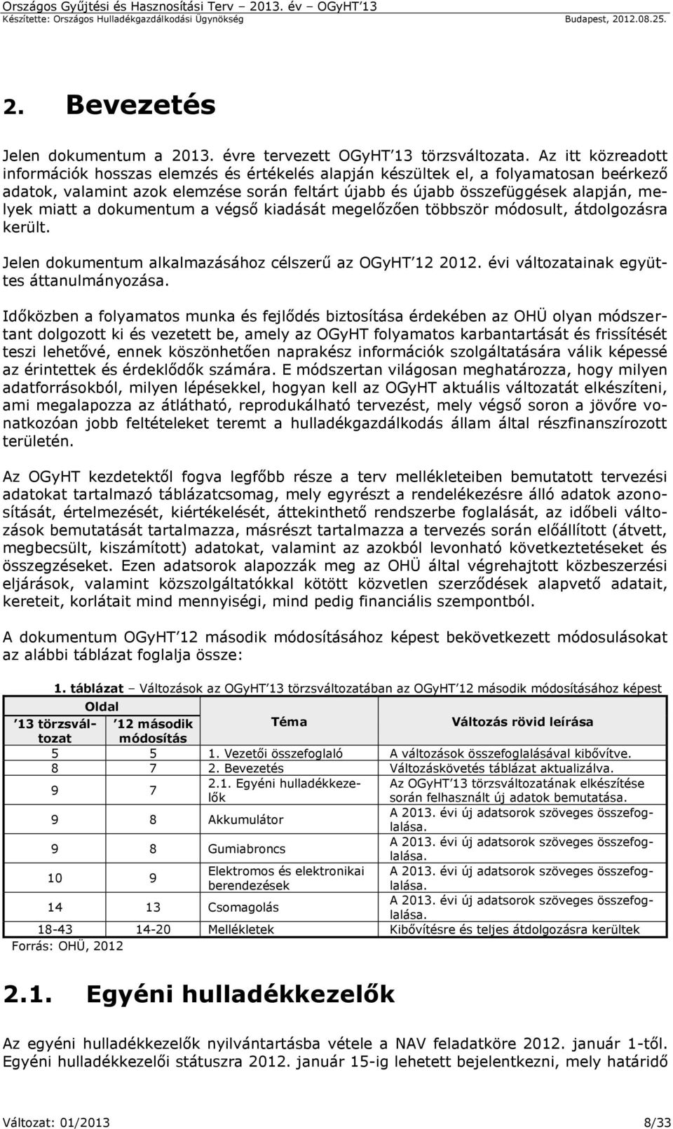 miatt a dokumentum a végső kiadását megelőzően többször módosult, átdolgozásra került. Jelen dokumentum alkalmazásához célszerű az OGyHT 12 2012. évi változatainak együttes áttanulmányozása.