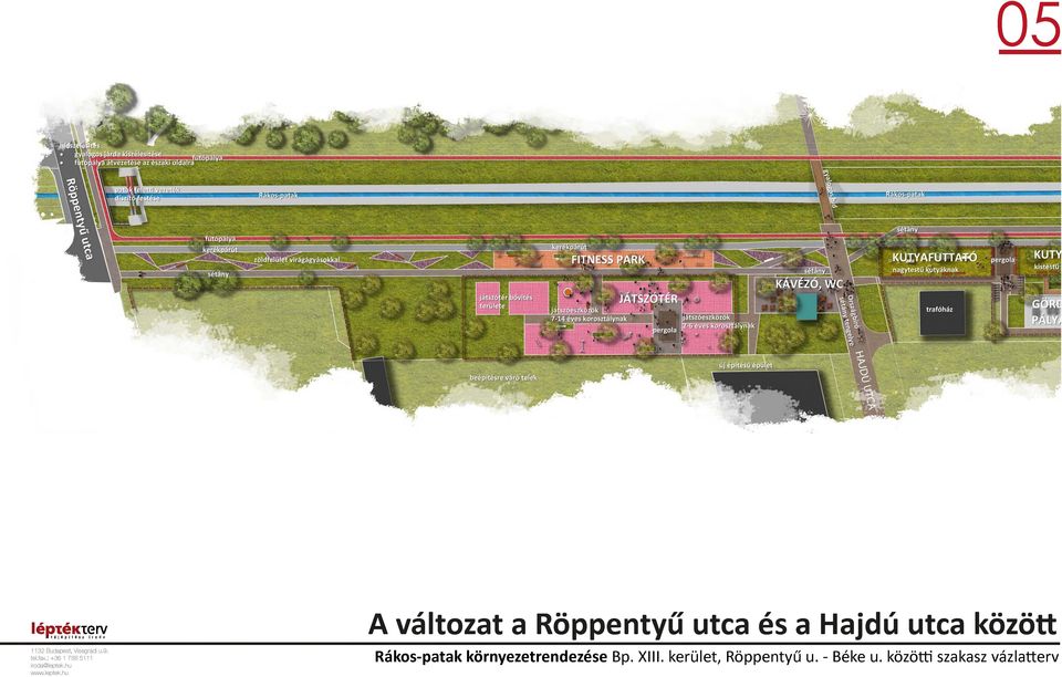 utca és a Hajdú utca között Rákos-patak