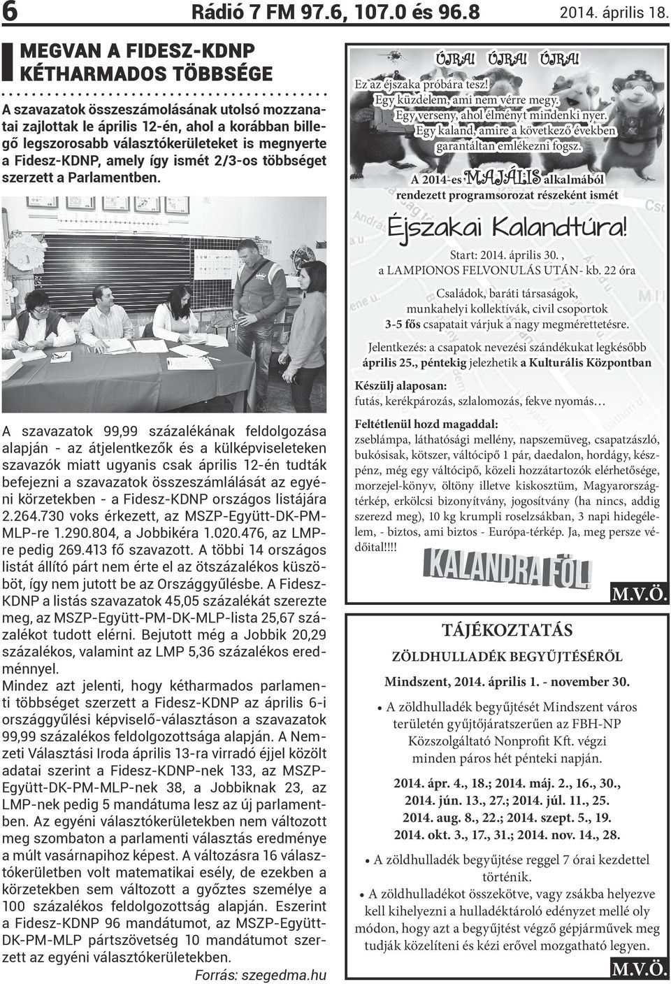 Fidesz-KDNP, amely így ismét 2/3-os többséget szerzett a Parlamentben.
