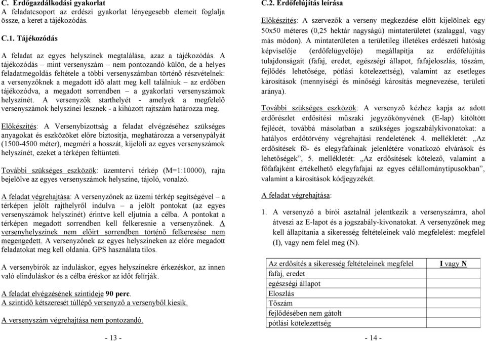 A tájékozódás mint versenyszám nem pontozandó külön, de a helyes feladatmegoldás feltétele a többi versenyszámban történő részvételnek: a versenyzőknek a megadott idő alatt meg kell találniuk az