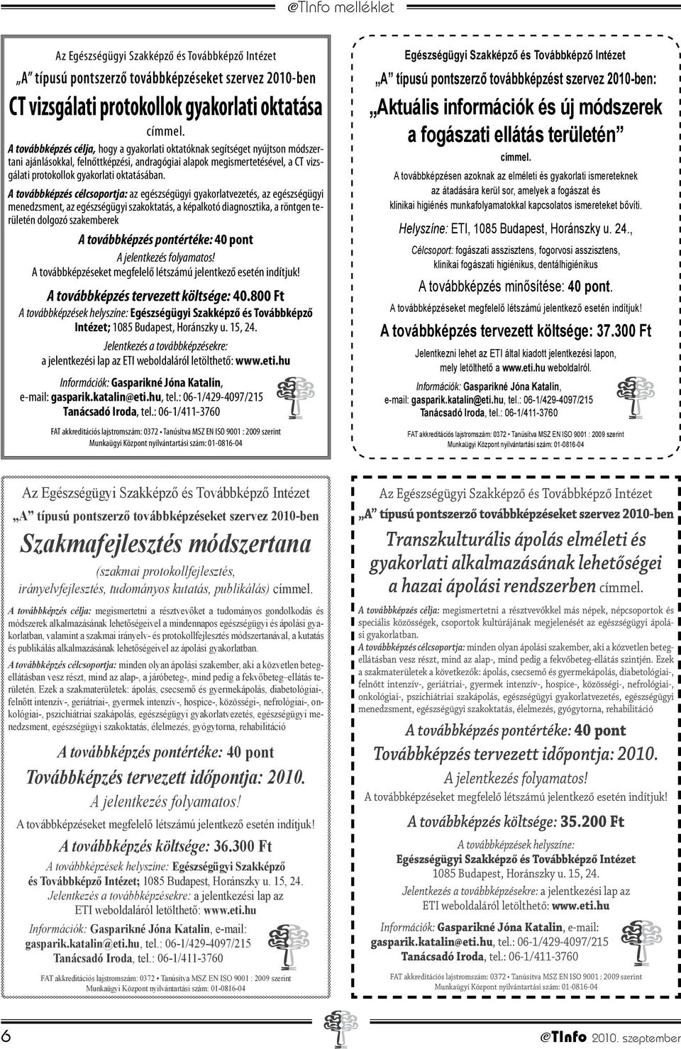 oktatásában.