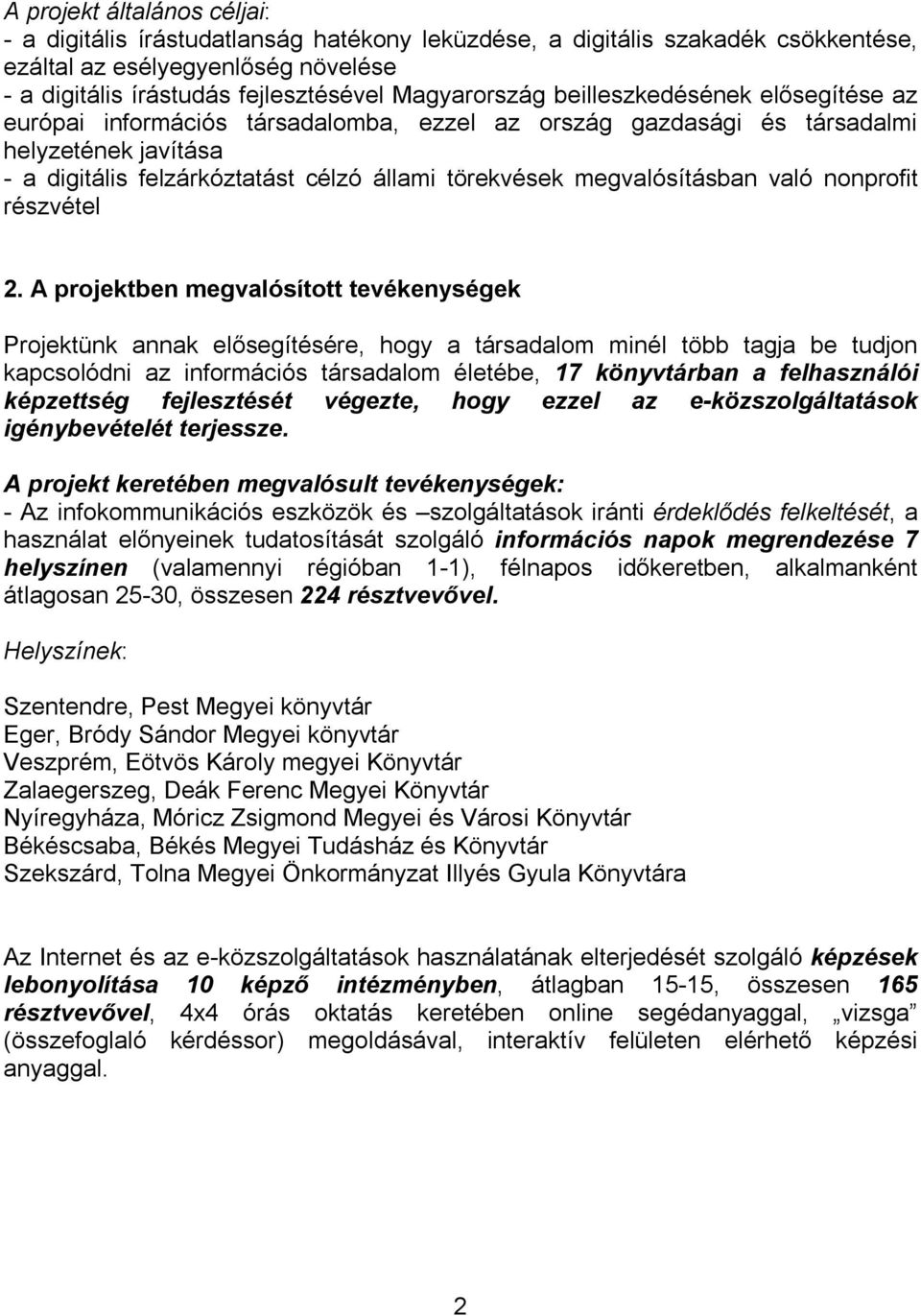 való nonprofit részvétel 2.