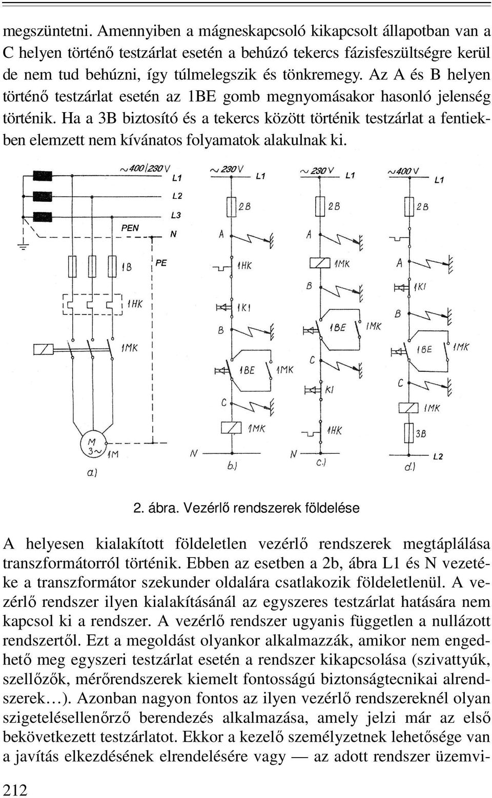 Ha a 3B biztosító és a tekercs között történik testzárlat a fentiekben elemzett nem kívánatos folyamatok alakulnak ki. 212 2. ábra.