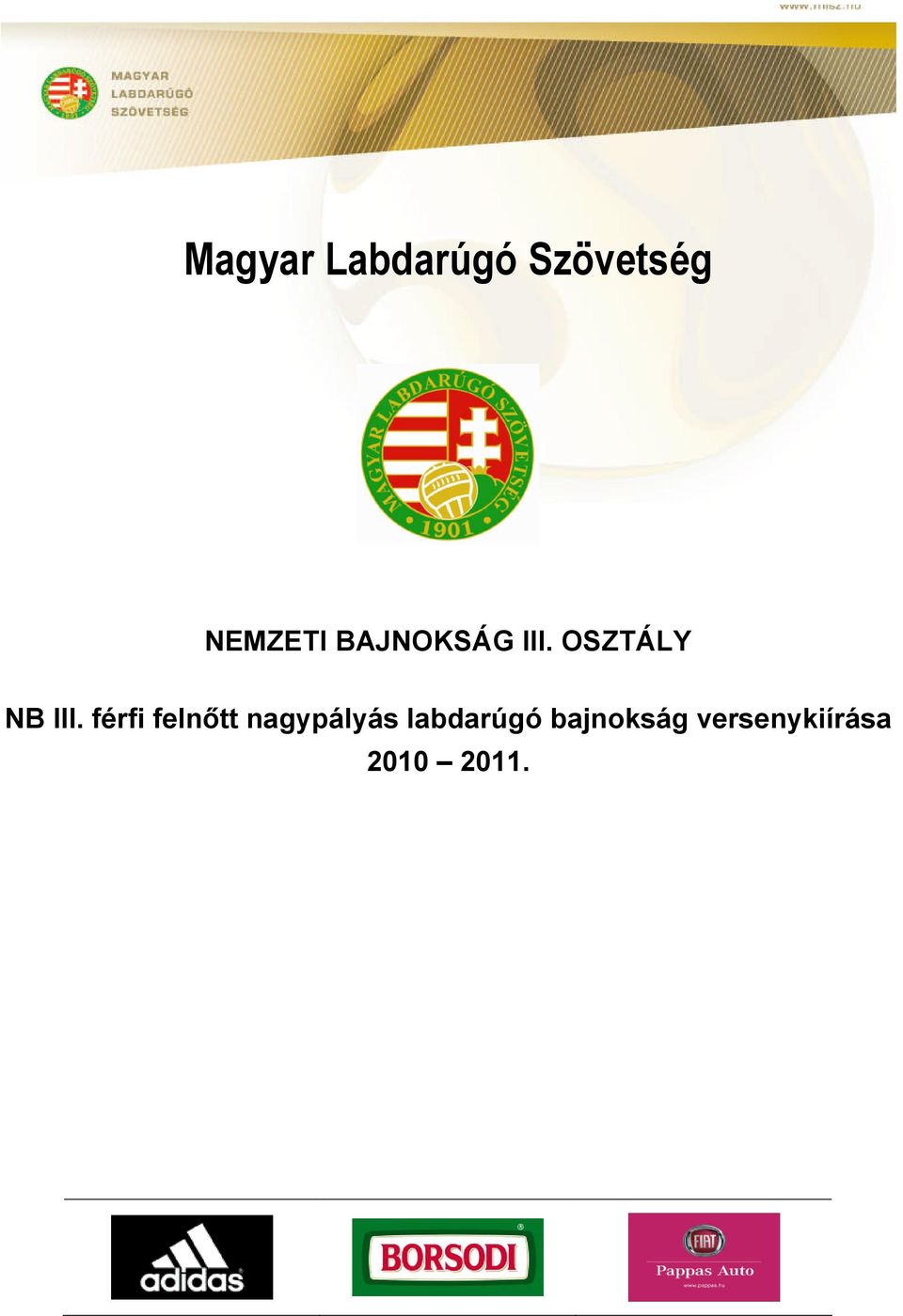 OSZTÁLY NB III.