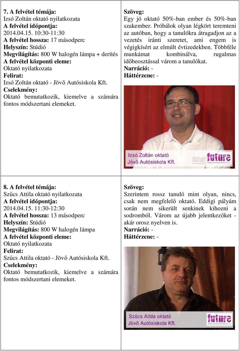 Oktató bemutatkozik, kiemelve a számára fontos módszertani elemeket. Egy jó oktató 50%-ban ember és 50%-ban szakember.