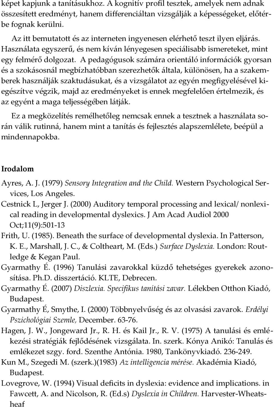 Kognitív Profil Teszt - PDF Ingyenes letöltés