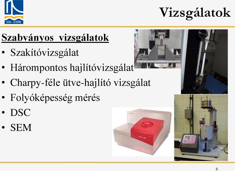 hajlítóvizsgálat Charpy-féle