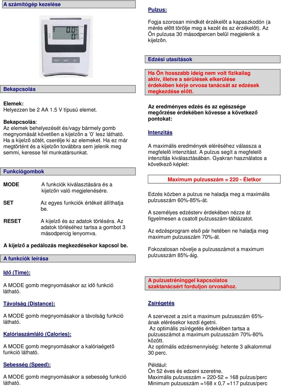 Használati útmutató Mágneses szobakerékpár - PDF Free Download