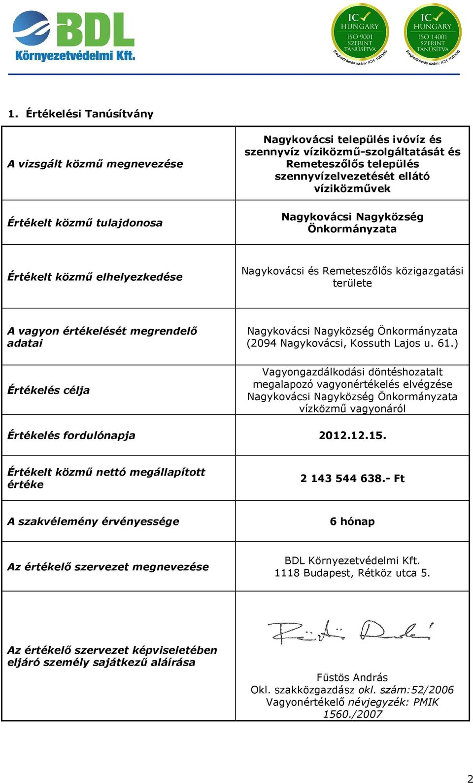 Önkormányzata (2094 Nagykovácsi, Kossuth Lajos u. 61.