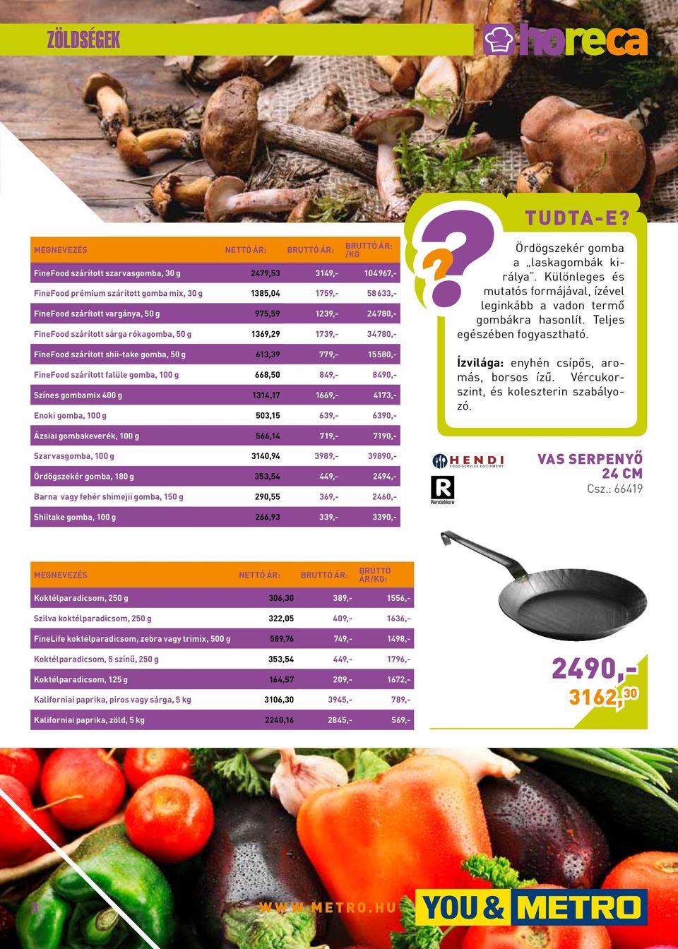 vargánya, 50 g 975,59 1239,- 24780,- FineFood szárított sárga rókagomba, 50 g 1369,29 1739,- 34780,- FineFood szárított shii-take gomba, 50 g 613,39 779,- 15580,- FineFood szárított falüle gomba, 100