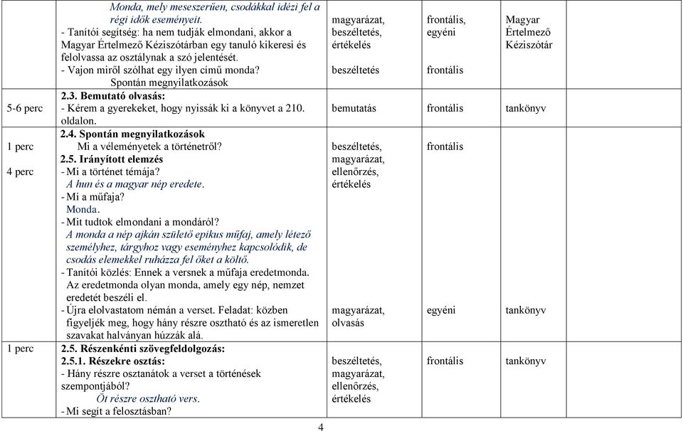 Spontán megnyilatkozások 2.3. Bemutató olvasás: 5-6 perc - Kérem a gyerekeket, hogy nyissák ki a könyvet a 210. oldalon. 2.4. Spontán megnyilatkozások 1 perc Mi a véleményetek a történetről? 2.5. Irányított elemzés 4 perc - Mi a történet témája?