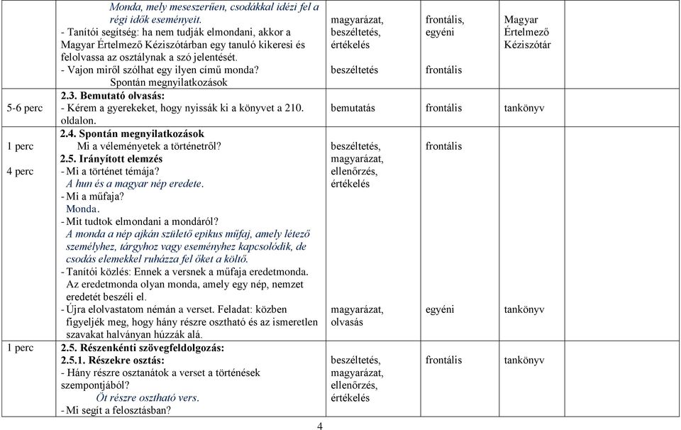 Spontán megnyilatkozások 2.3. Bemutató olvasás: 5-6 perc - Kérem a gyerekeket, hogy nyissák ki a könyvet a 210. oldalon. 2.4. Spontán megnyilatkozások 1 perc Mi a véleményetek a történetről? 2.5. Irányított elemzés 4 perc - Mi a történet témája?