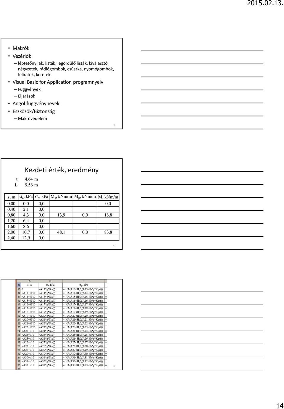 felirtok, keretek Visul Bsic for Appliction progrmnyelv Függvények Eljárások Angol függvénynevek