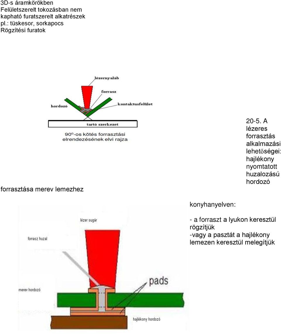 A lézeres forrasztás alkalmazási lehetőségei: hajlékony nyomtatott huzalozású hordozó