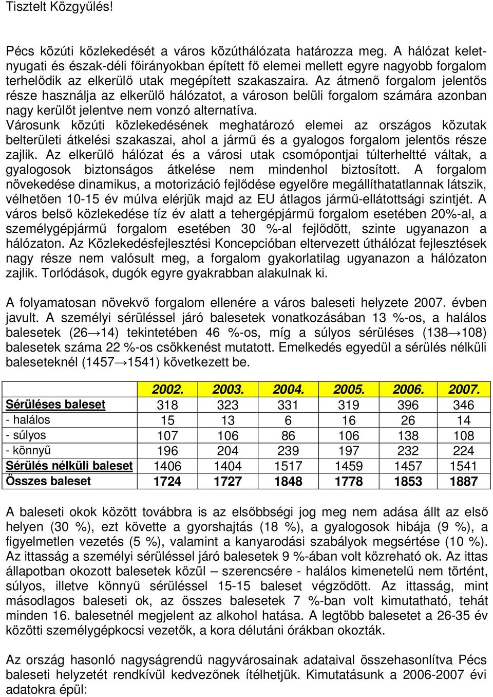 Az átmenő forgalom jelentős része használja az elkerülő hálózatot, a városon belüli forgalom számára azonban nagy kerülőt jelentve nem vonzó alternatíva.