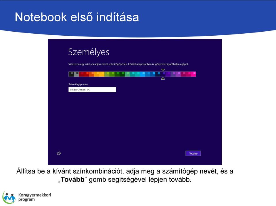 meg a számítógép nevét, és a