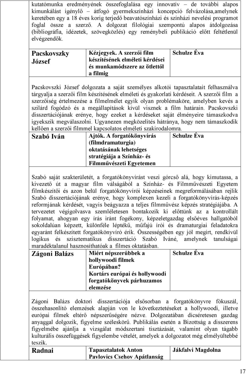 Pacskovszky József Kézjegyek.