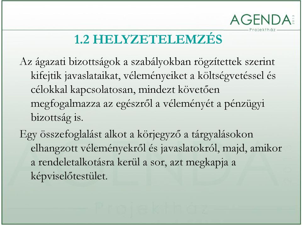 véleményét a pénzügyi bizottság is.