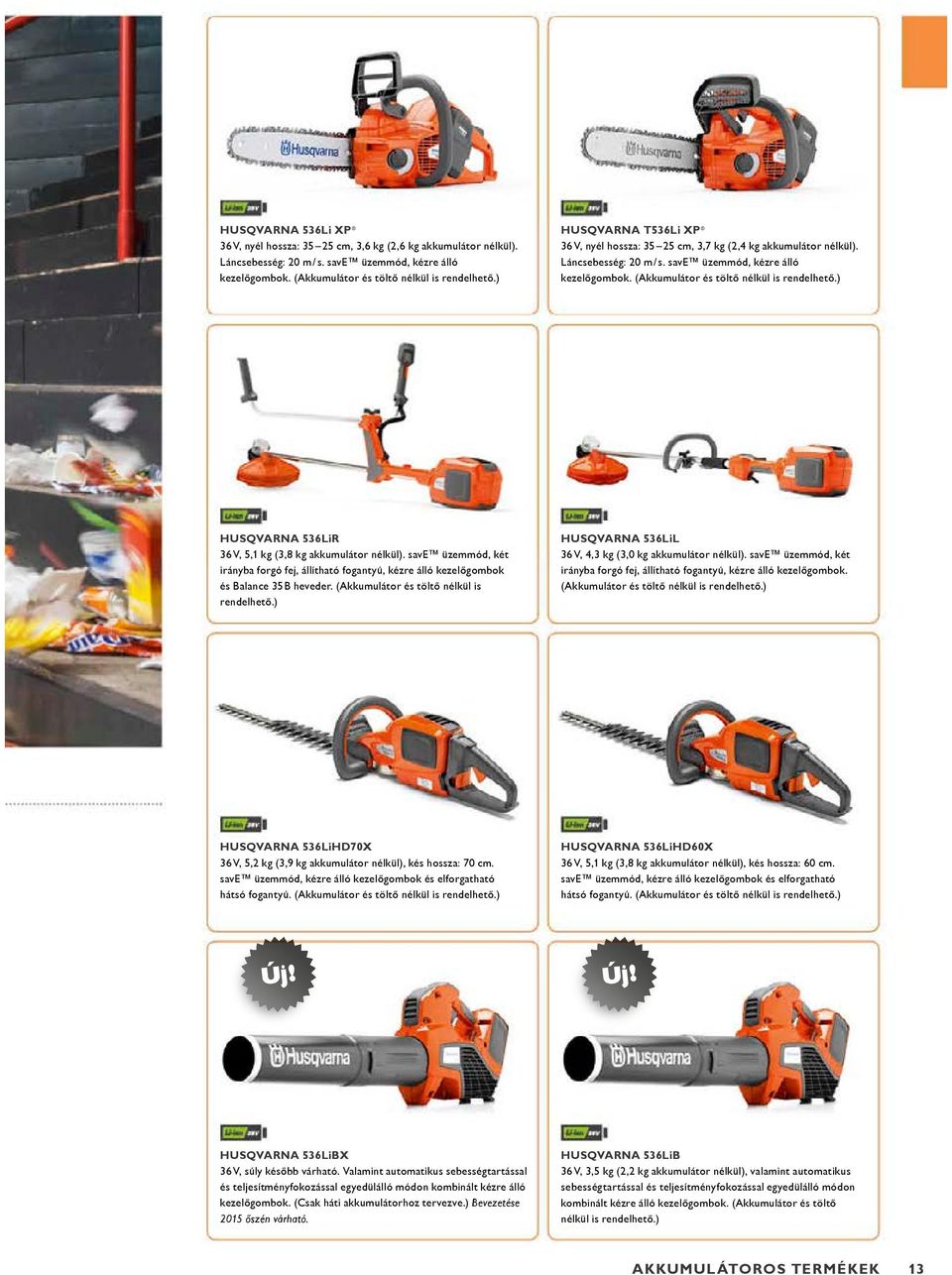 HUSQVARNA 536LiHD70X HUSQVARNA 536LiHD60X