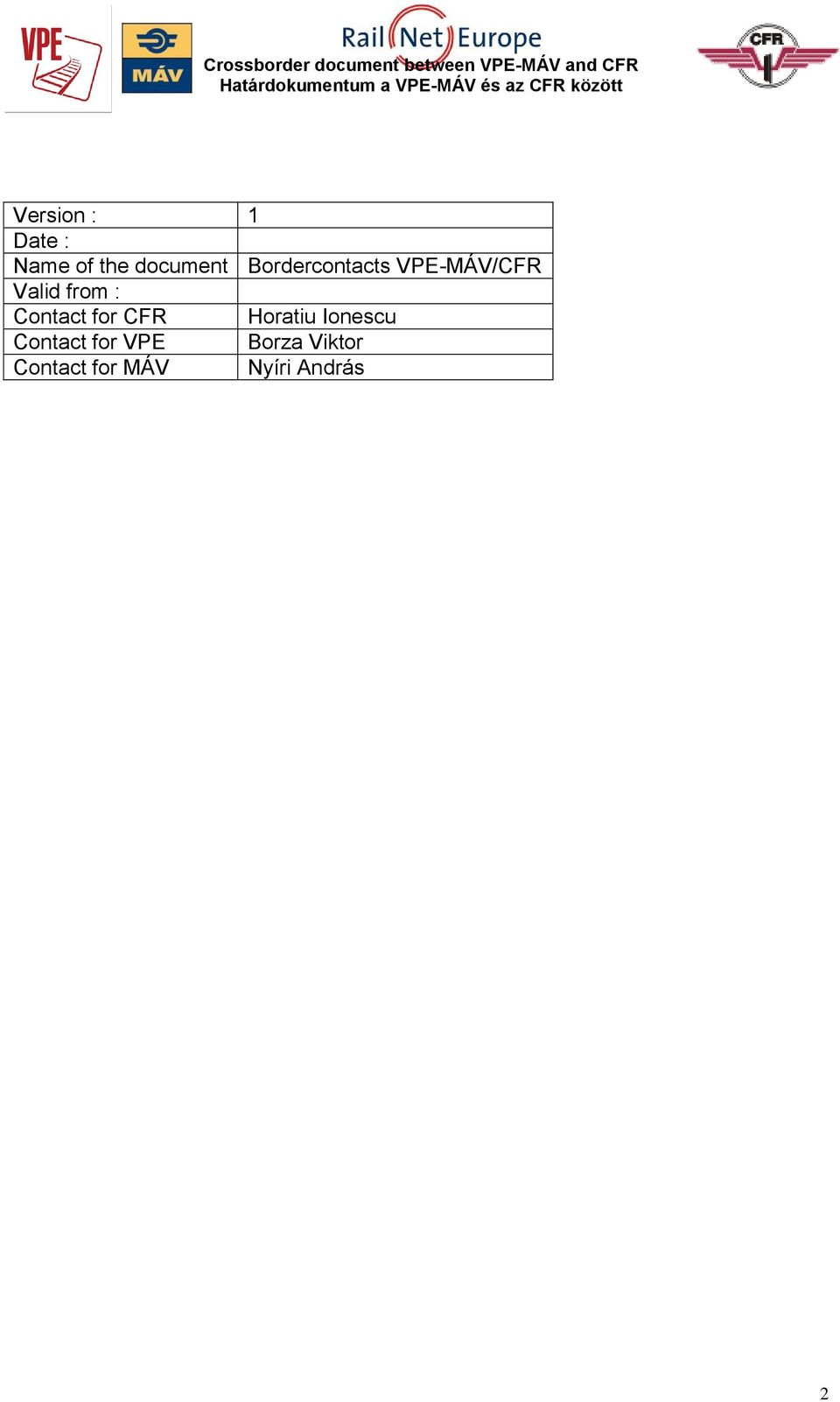 Contact for CFR Horatiu Ionescu Contact