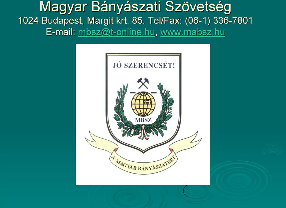 Tel/Fax: (06-1) 336-7801