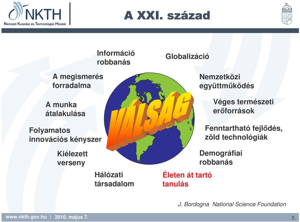 erforrások Fenntartható fejldés, zöld technológiák Kiélezett verseny Hálózati