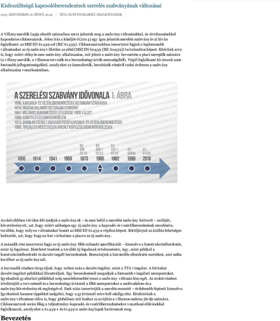 Bevezetés. Villanyszerelők Lapja. Kisfeszültségű kapcsolóberendezések  szerelés szabványának változásai. Infoshow. 25 éves a KNX rendszer -  meghívó - PDF Ingyenes letöltés