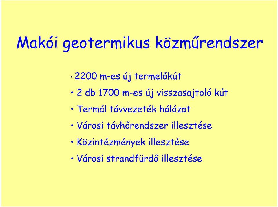 Termál távvezeték hálózat Vársi távhőrendszer