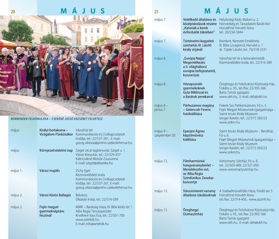 világháború európai befejezéséről, koszorúzás Városház tér és a katonatemetők május 8.