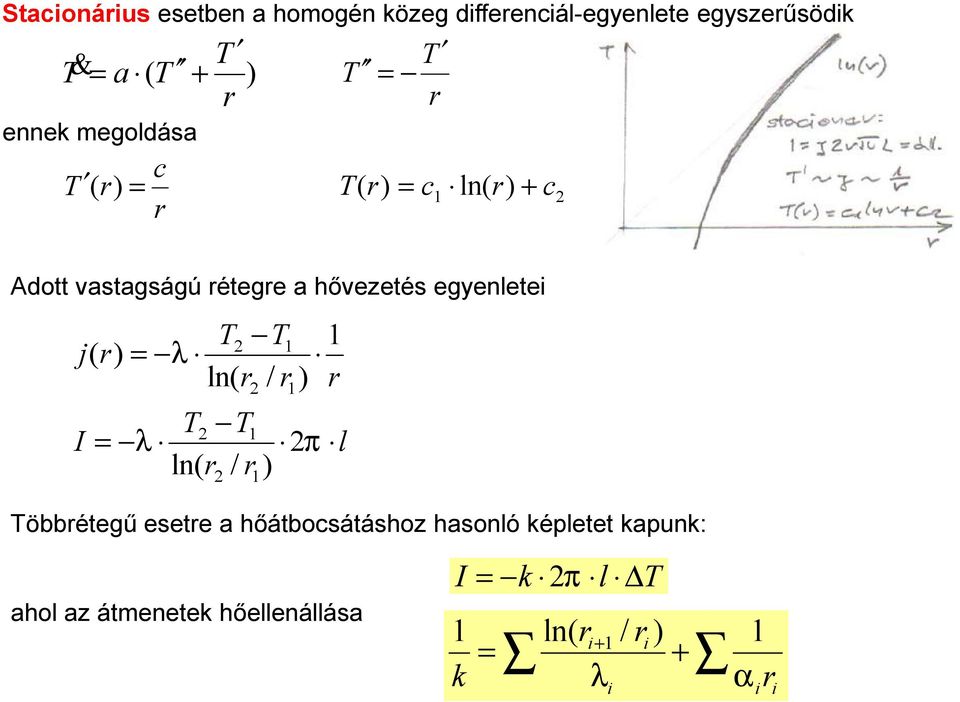 egyeletei l / π l l / öbbétegű esete a hőátbosátáshoz